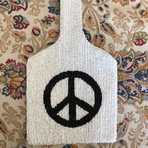 Beaded White Wristlet